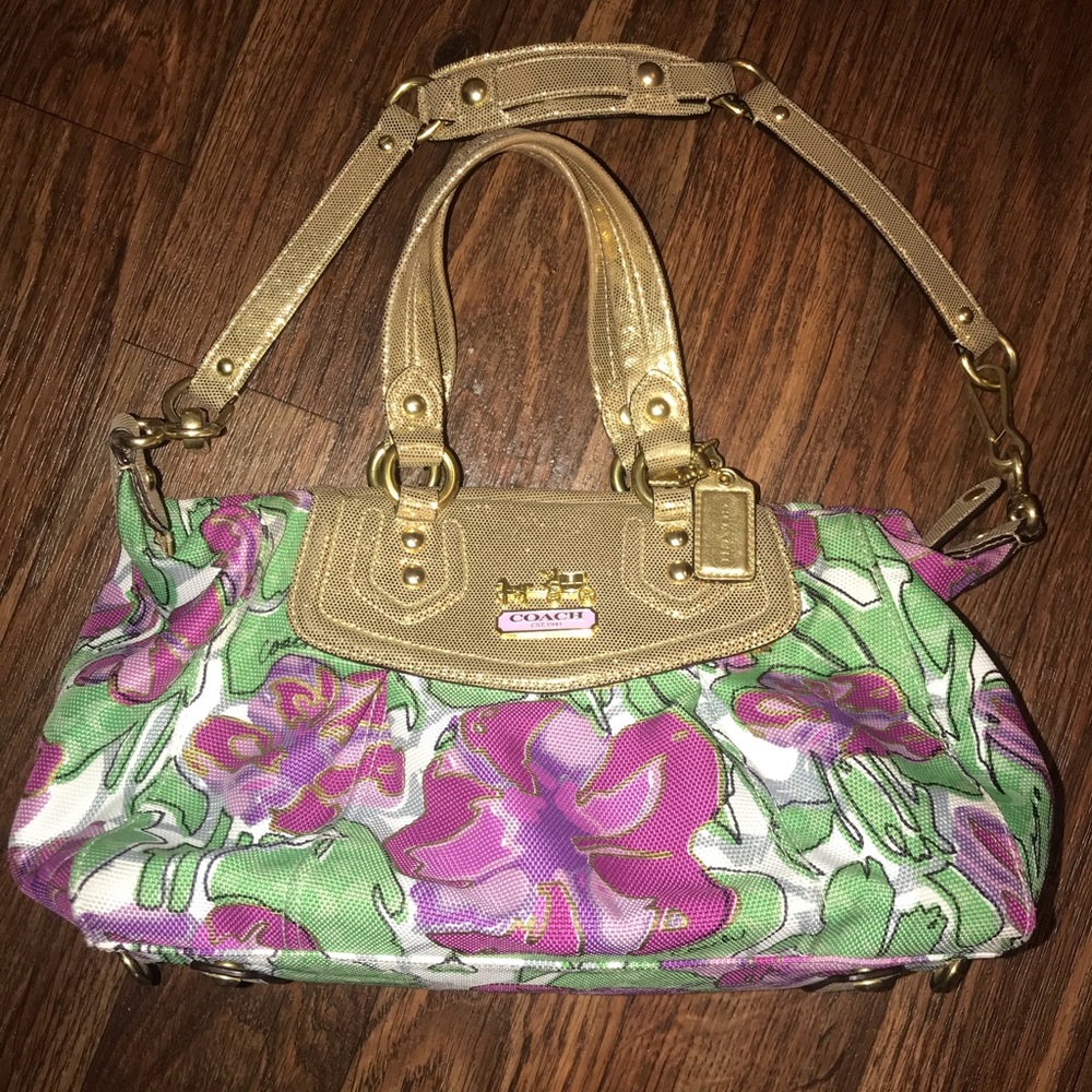 COACH Madison Floral Audrey Convertible Satchel